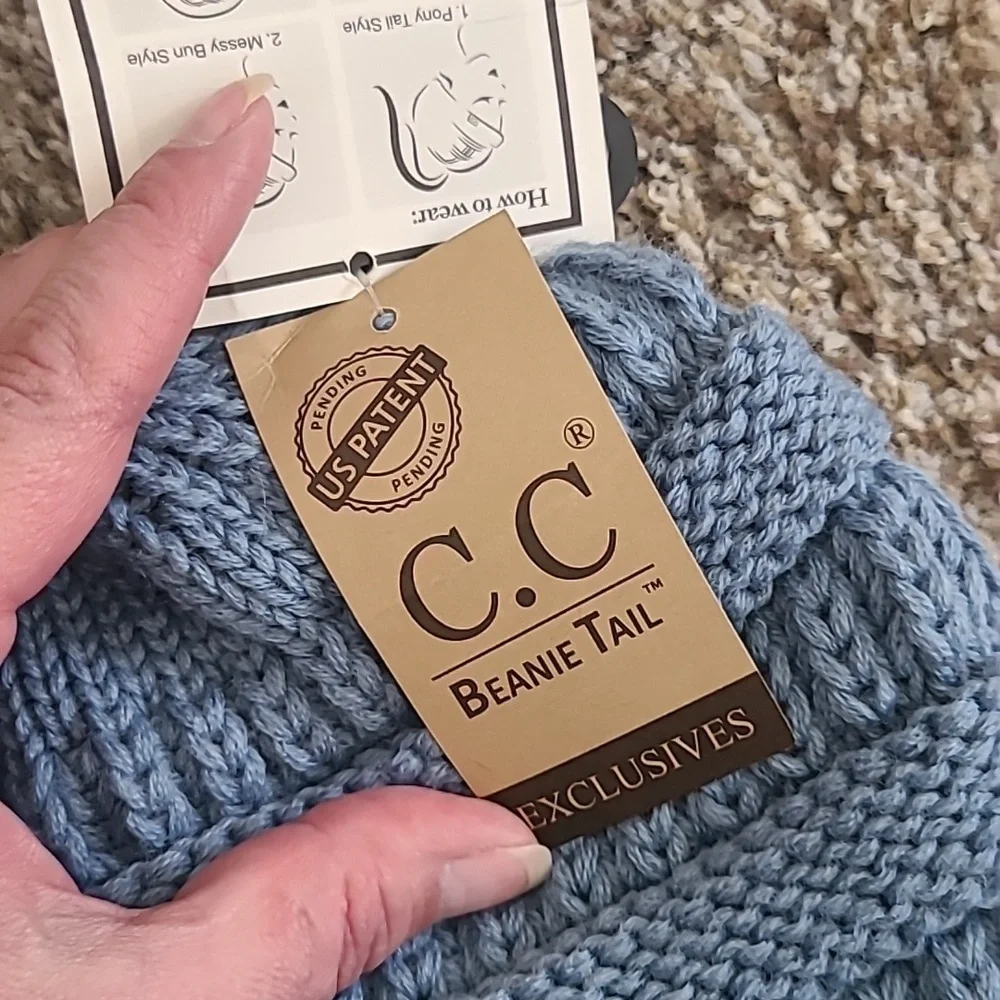 C.C Women's Sky Blue Knit Beanie